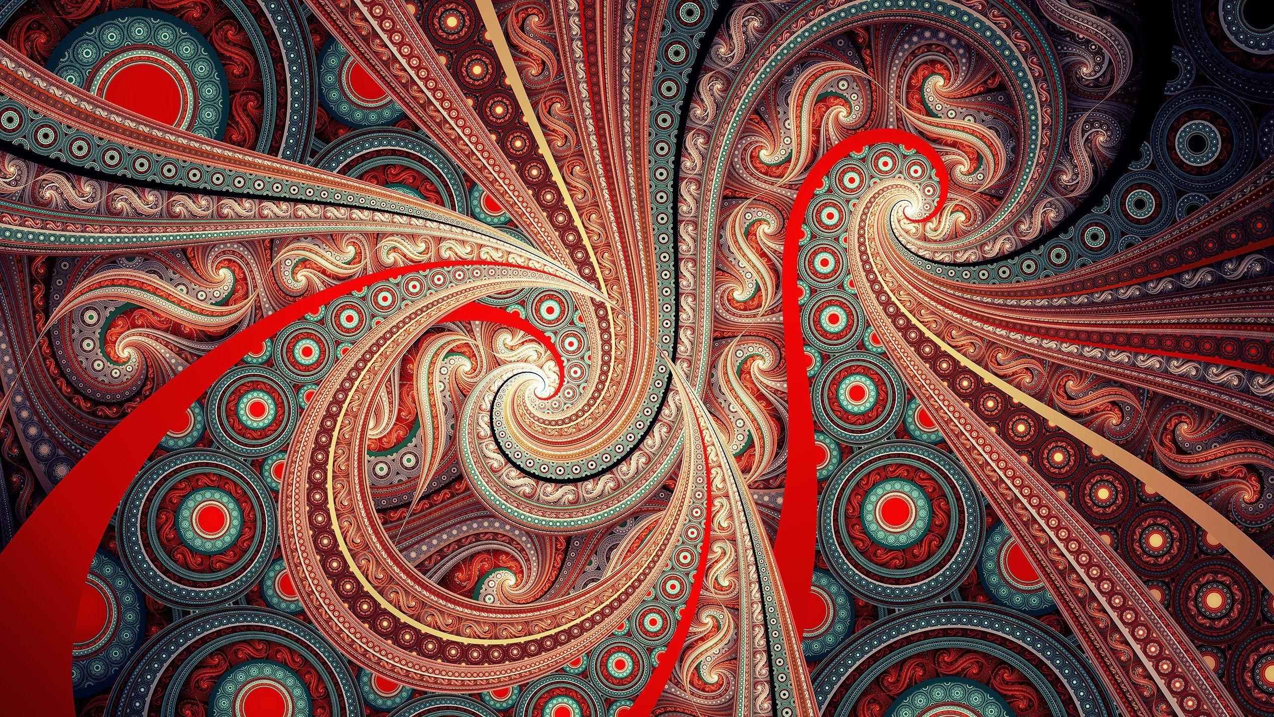 2560x1440 Wallpaper Beautiful pattern, colorful, fractal art, abstract picture 2560x1440 QHD Picture, Image