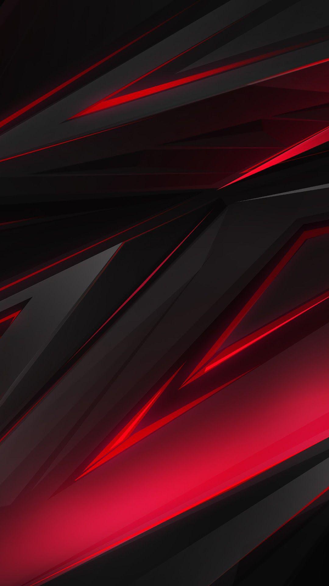 1080x1920 Black, Red, Abstract, Polygon, 3D phone HD Wallpaper, Image, Background, Photo and Picture. Mocah.org HD Wallpaper