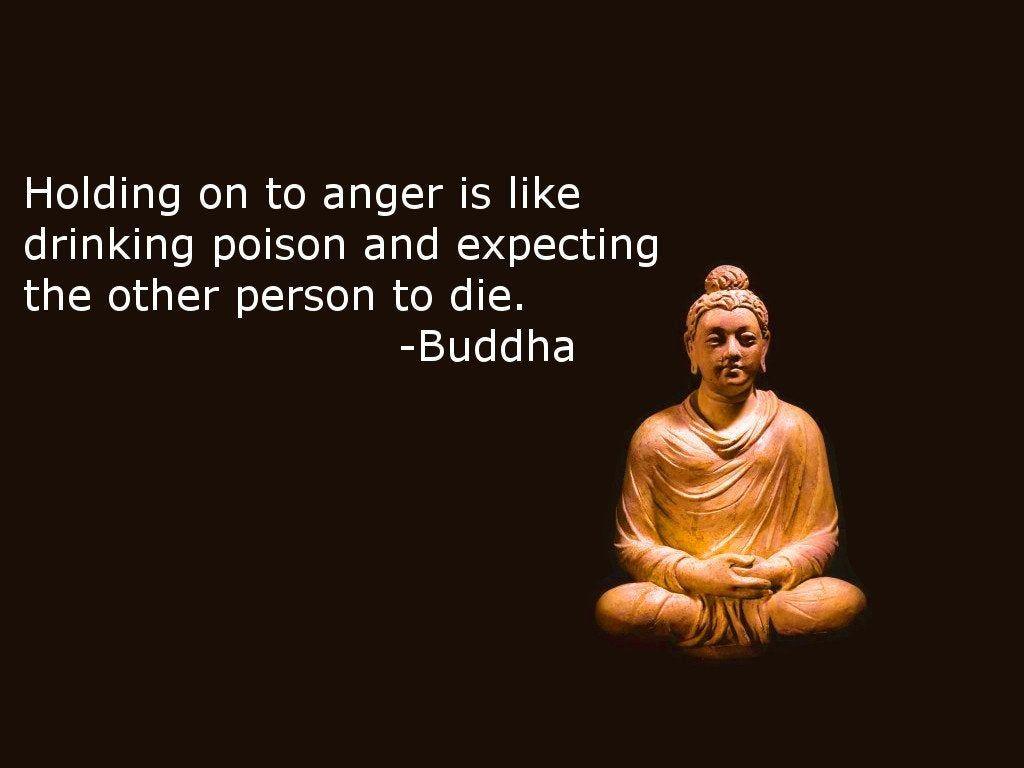 1024x768 Holding on to anger is like drinking poison and expecting the other person to die. –Buddha