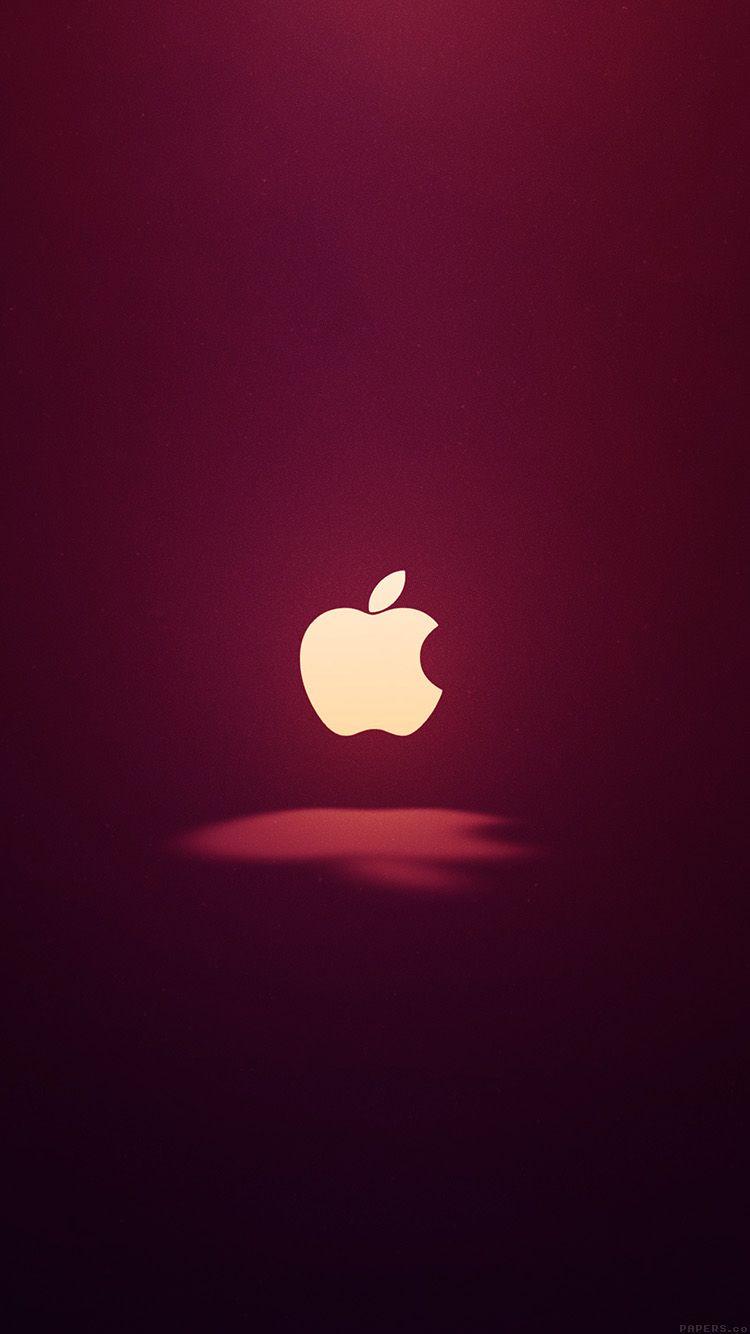 750x1334 Apple Logo Love Mania Wine Red