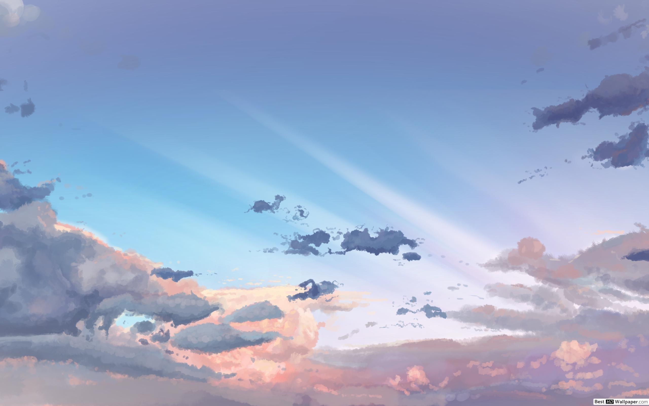 2560x1600 Cloud blue sky anime HD wallpaper download
