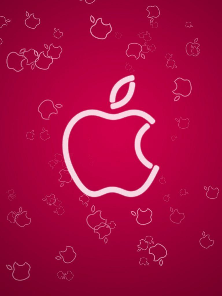 768x1024 Apple Logo. iPad Mini Background