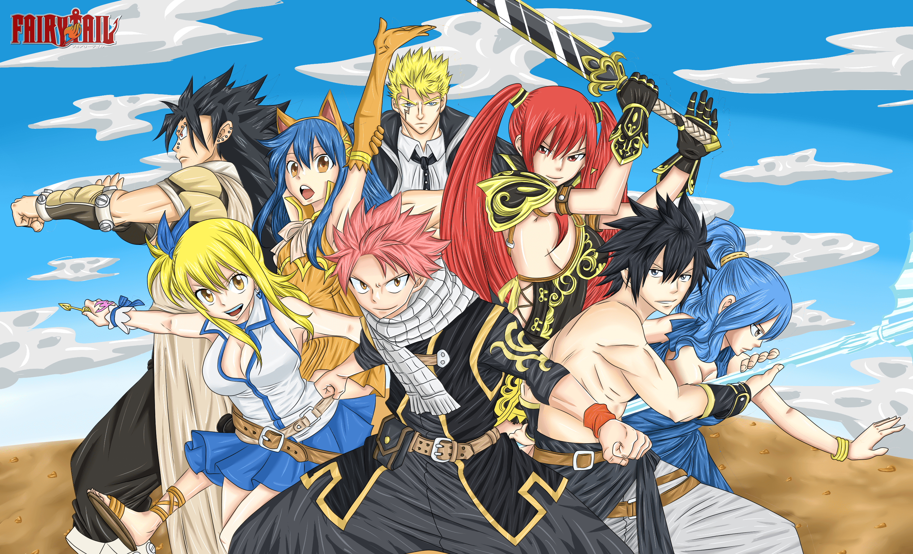 Fairy Tail Characters Wallpapers Top Free Fairy Tail Characters Backgrounds Wallpaperaccess