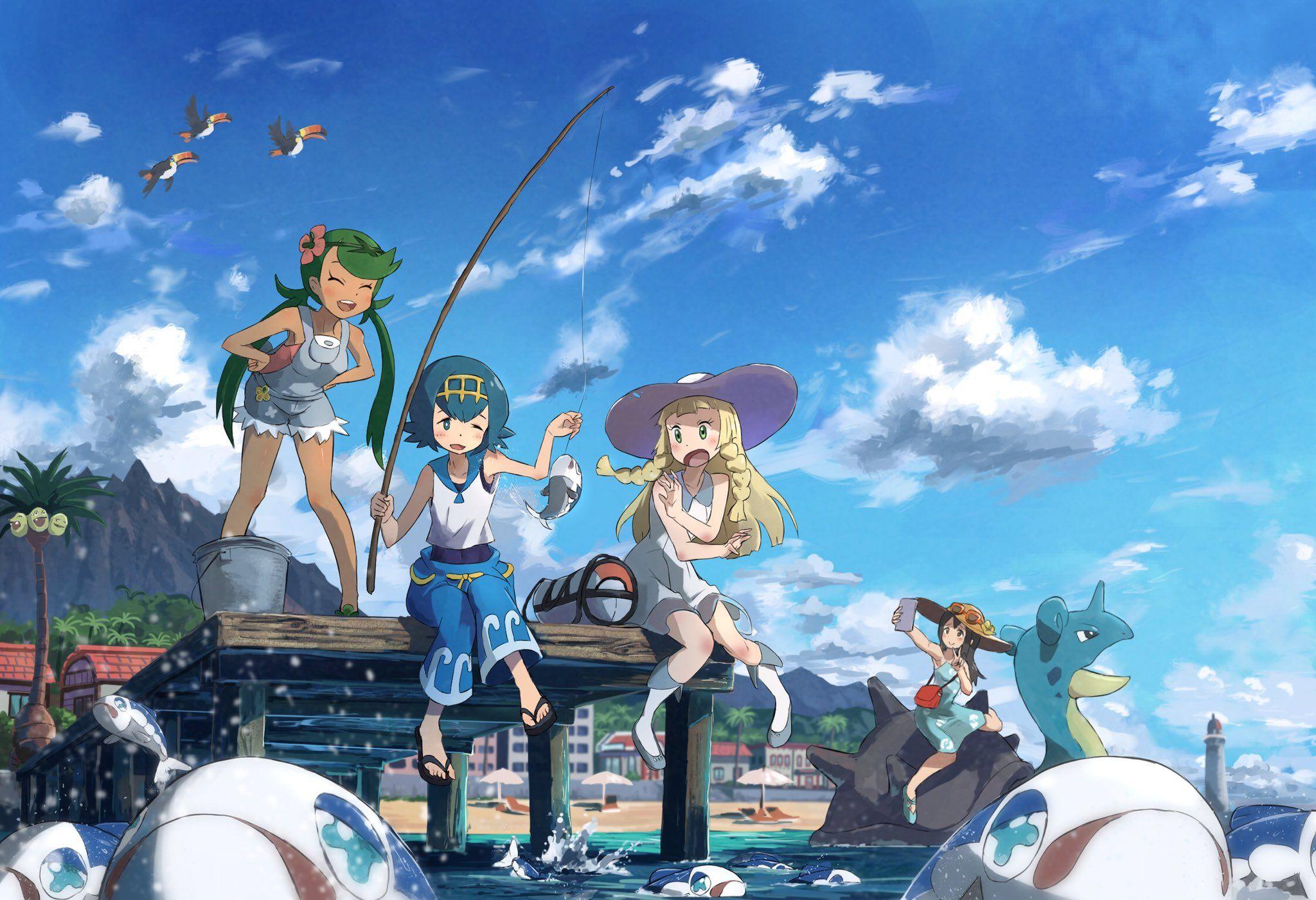 2048x1400 The NPC Girls of [Pokemon Sun & Moon]