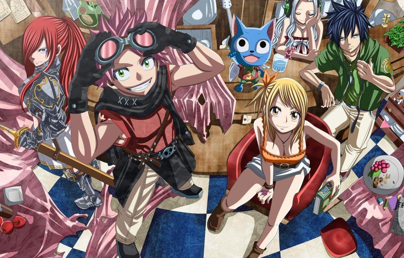 1332x850 Wallpaper friends, characters, Fairy Tail, Fairy tail, Guild image for desktop, section сёнэн