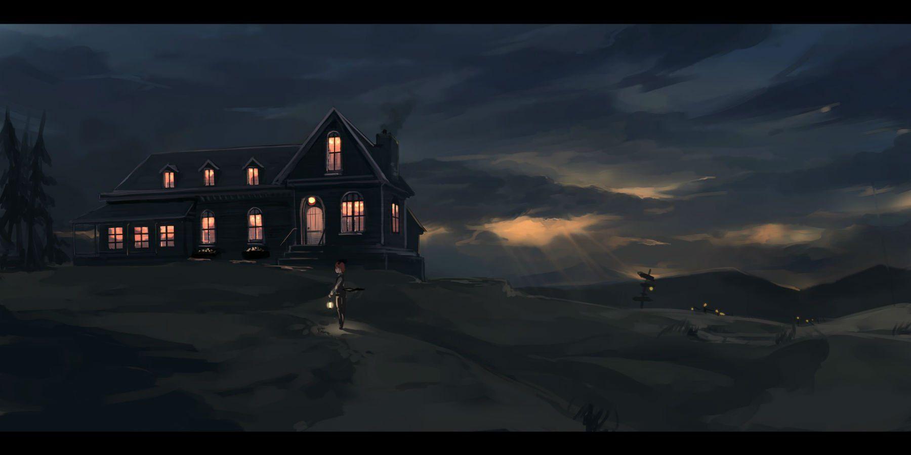 1800x900 Building cacao choco mame dark koakuma touhou r wallpaperx900
