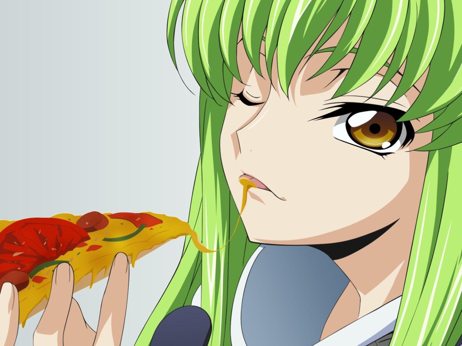 1600x1200 cc code geass food pizza. konachan.com.com Anime Wallpaper