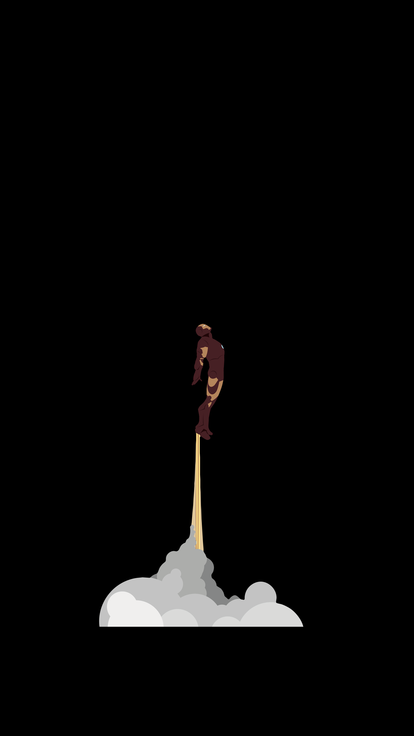 1440x2560 Black Iron Man Wallpaper