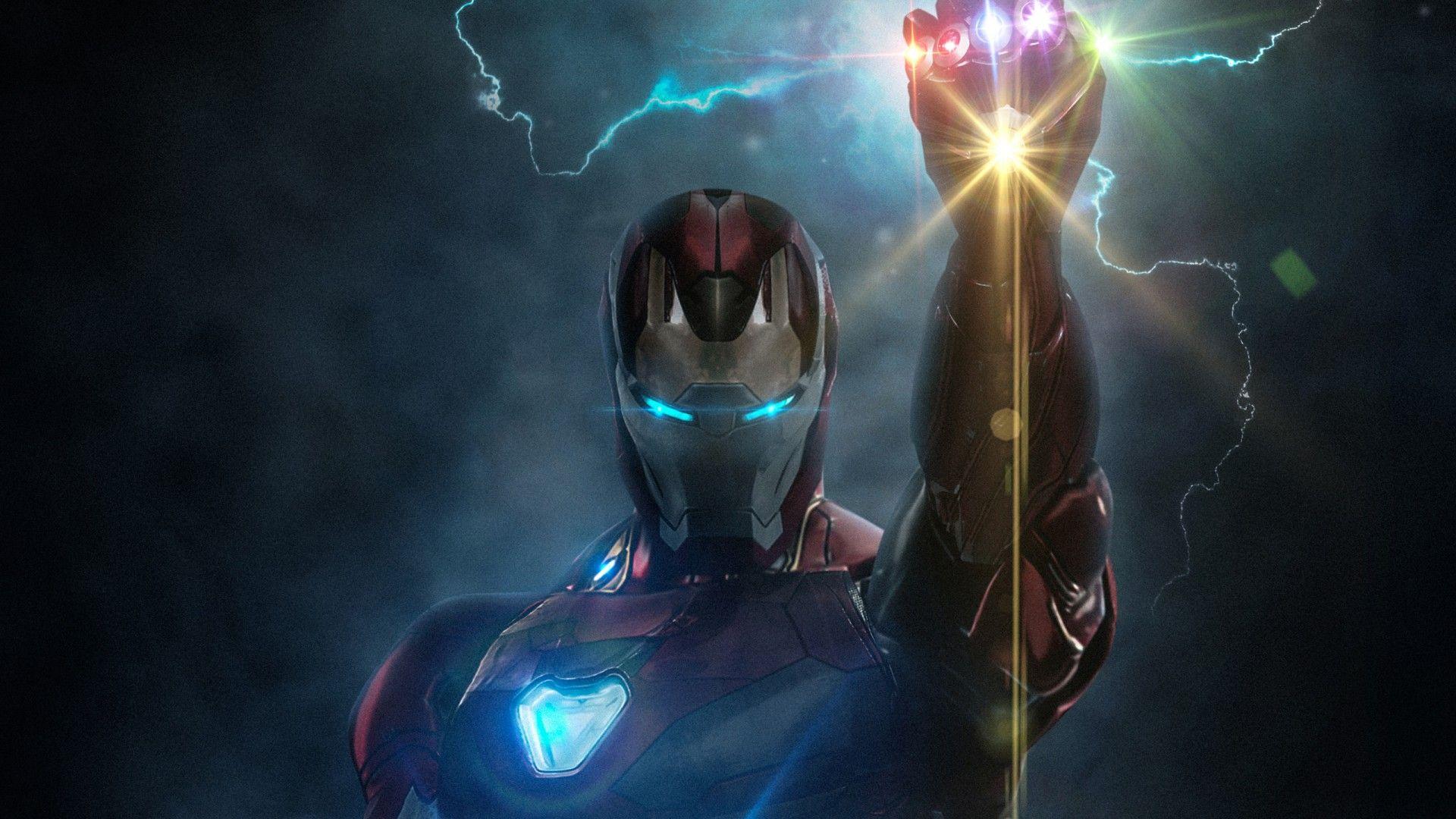 1920x1080 Wallpaper Iron Man, Infinity Gauntlet, HD, Creative Graphics / Most Popular,. Wallpaper for iPhone, Android, Mobile and Desktop
