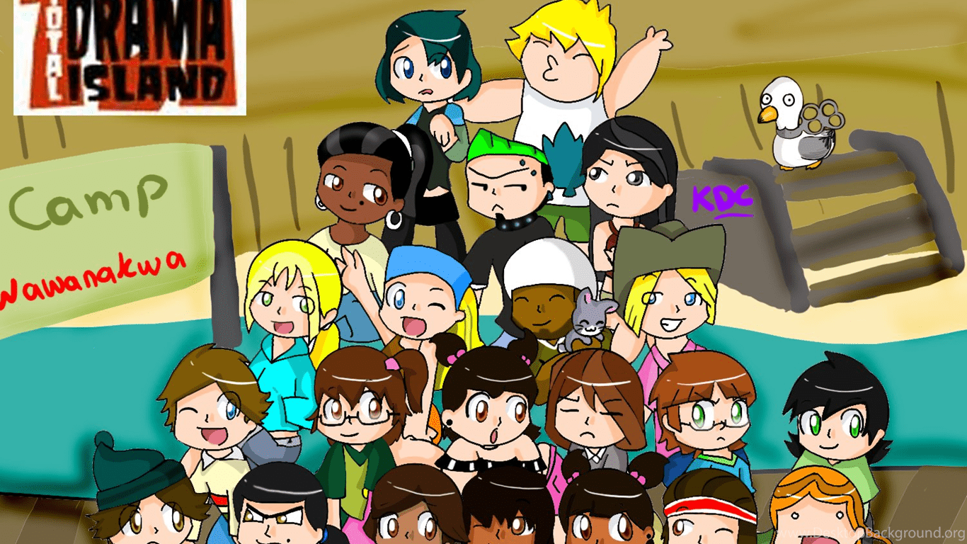 1366x768 Cartoon Wallpaper: Total Drama Island Desktop Background