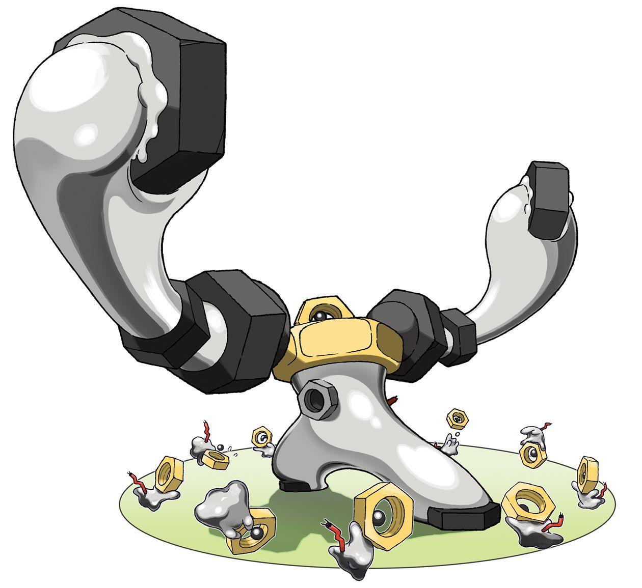 1260x1155 Melmetal & Meltan artwork from Pokémon: Let's Go, Pikachu! & Let's Go, Eevee! #art #illustration #artwork #gaming #videogames #gamer