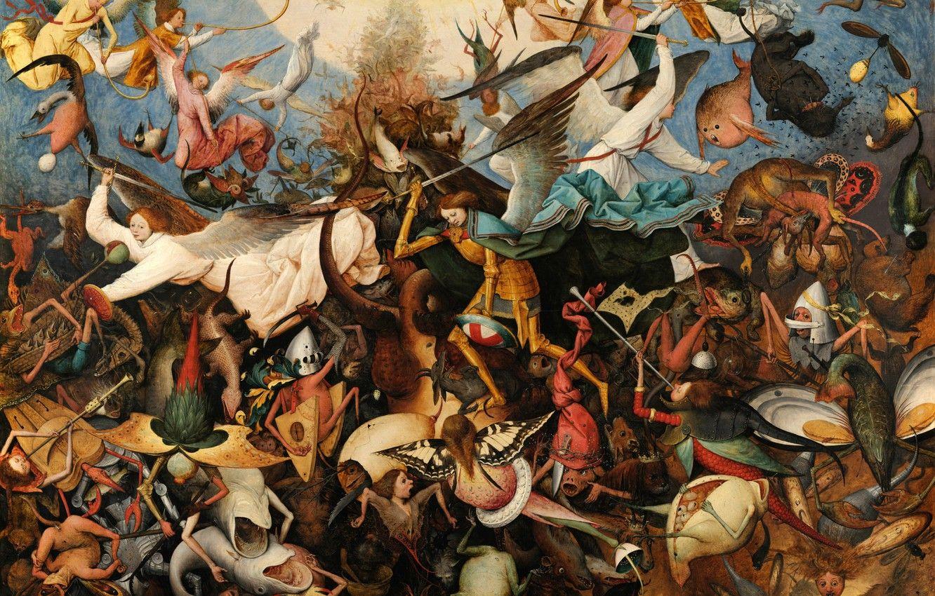 1332x850 Wallpaper Pieter Bruegel The Elder, The Fall of the Rebel Angels, The fall of the rebel angels, Pieter the Elder Bruegel image for desktop, section живопись