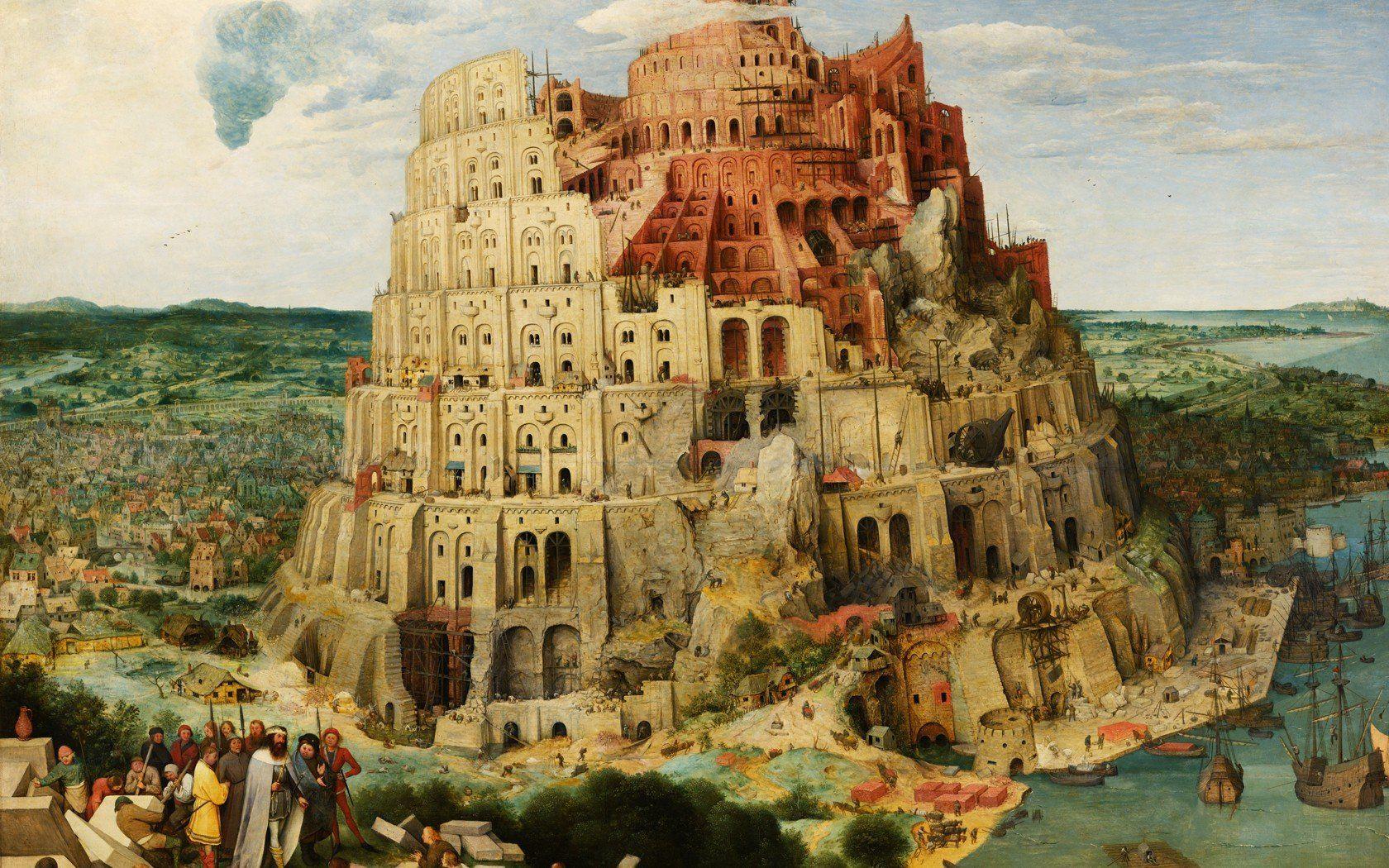 1680x1050 Pieter Bruegel, Tower of Babel, Classic art, Tower, Boat HD Wallpaper / Desktop and Mobile Image & Photo
