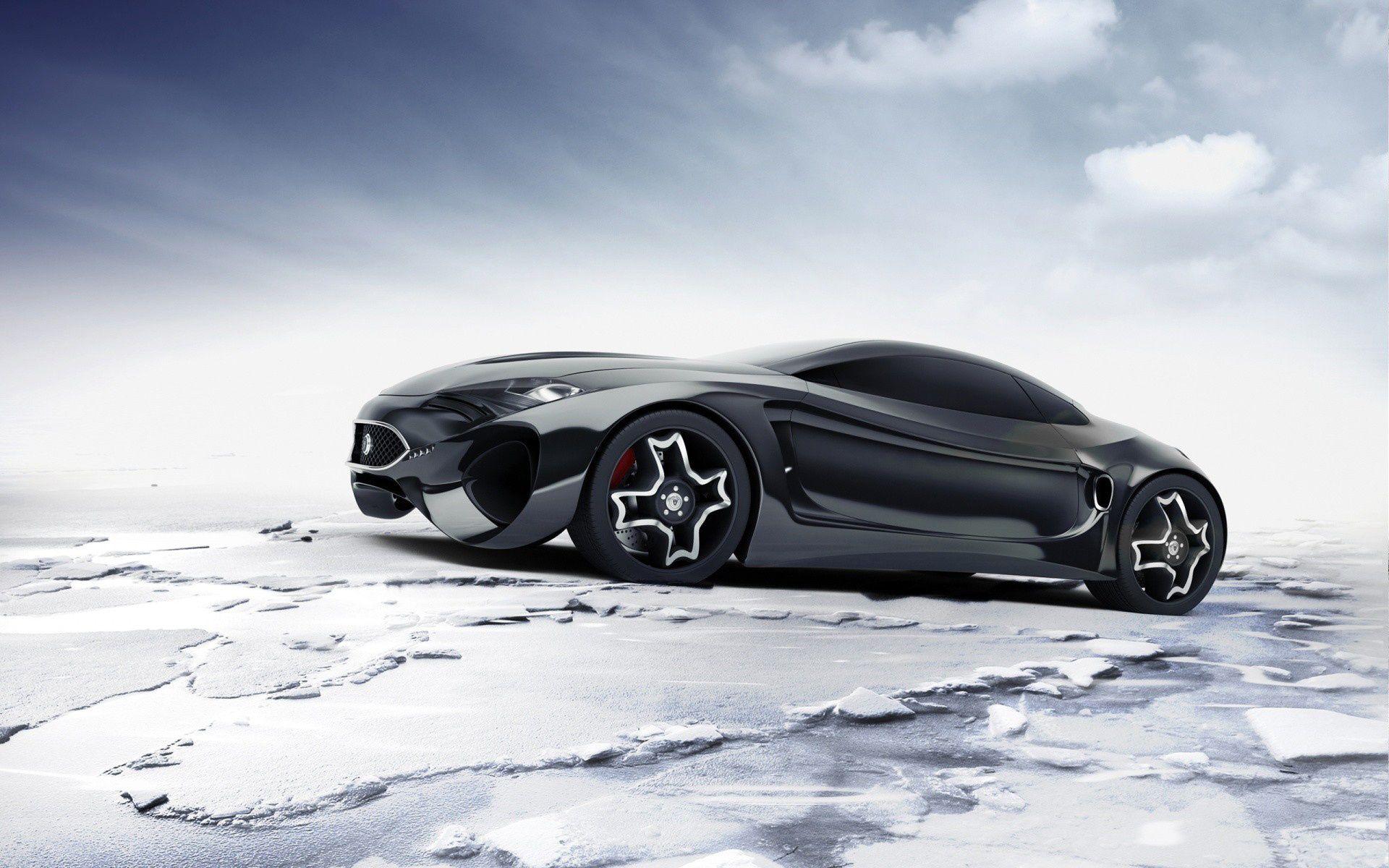 1920x1200 Wallpaper jaguar xkx, black, aggressive, sports car, jaguar, snow, winter desktop wallpaper Cars