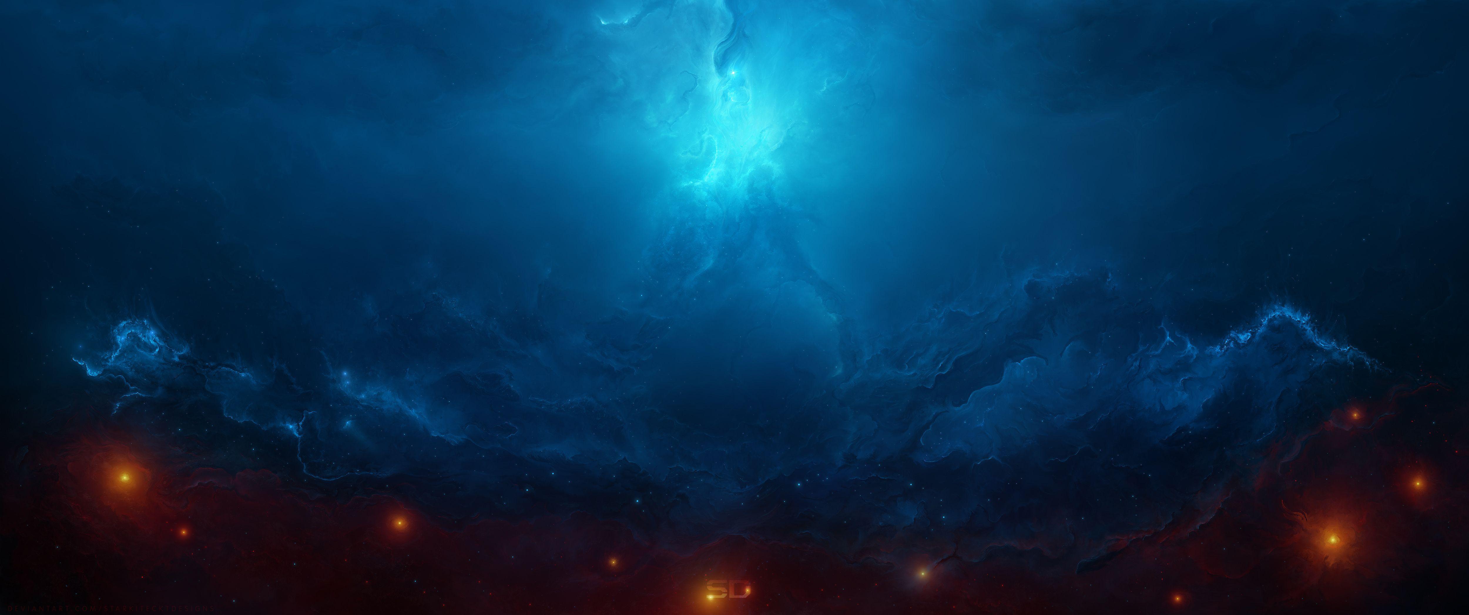 5000x2093 5k Nebula Digital Universe Macbook Pro Retina HD 4k Wallpaper, Image, Background, Photo and Picture