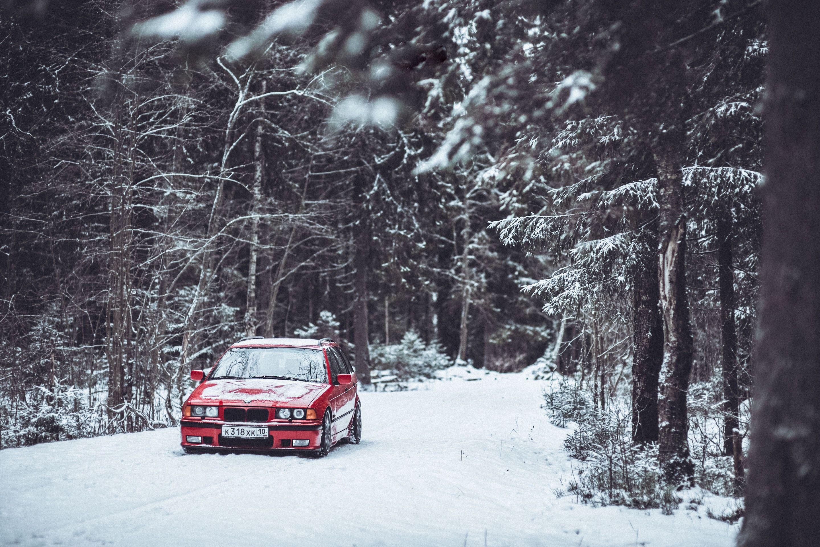 2880x1920 Winter Car Wallpaper