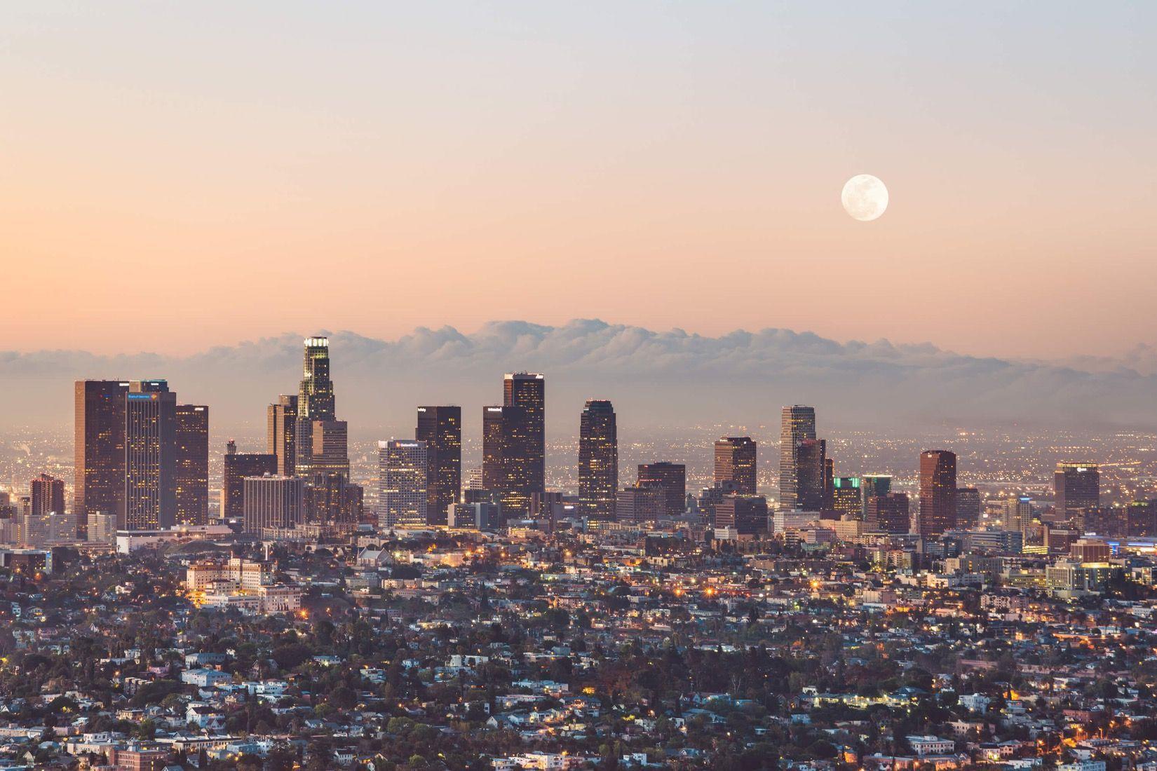 1650x1100 LA Skyline Wallpaper Mural. Los angeles skyline, Los angeles photography, Los angeles wallpaper