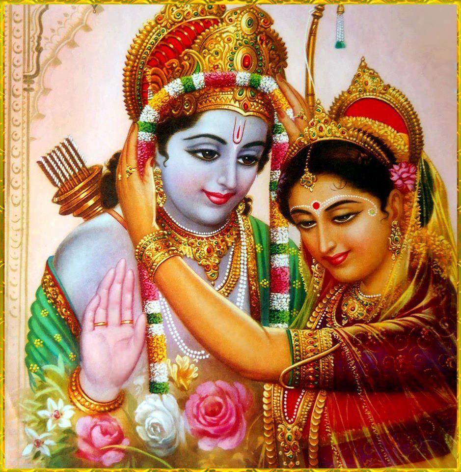 939x960 Rama and Sita. Hindu God and Goddess. Avatars of Vishnu and Laxshmi. Hinduism. Hindu gods, Rama sita, Rama