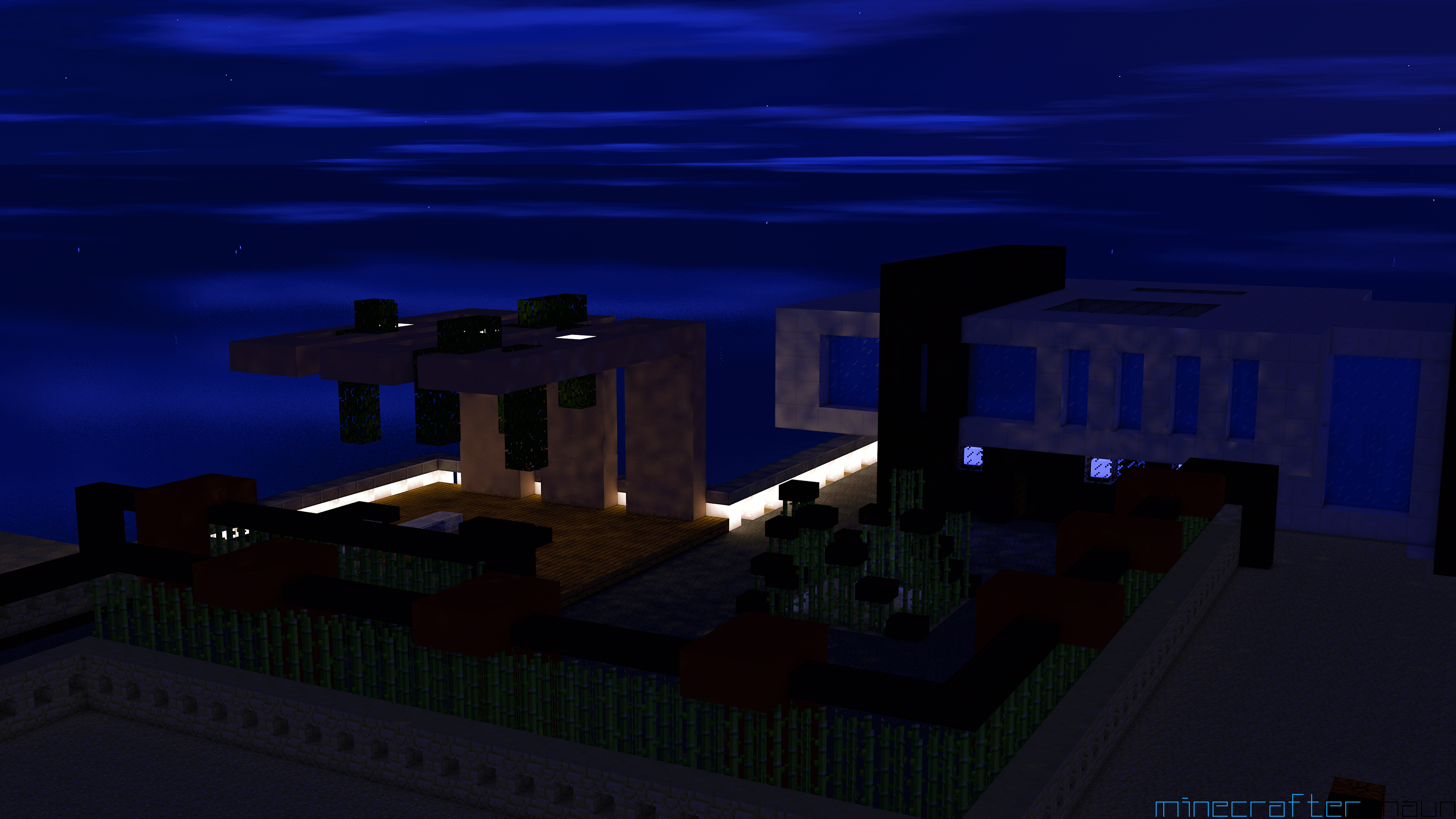 3840x2160 Minecraft Night Wallpaper. Awesome Minecraft Wallpaper, Minecraft Skeleton Wallpaper and Girly Minecraft Wallpaper