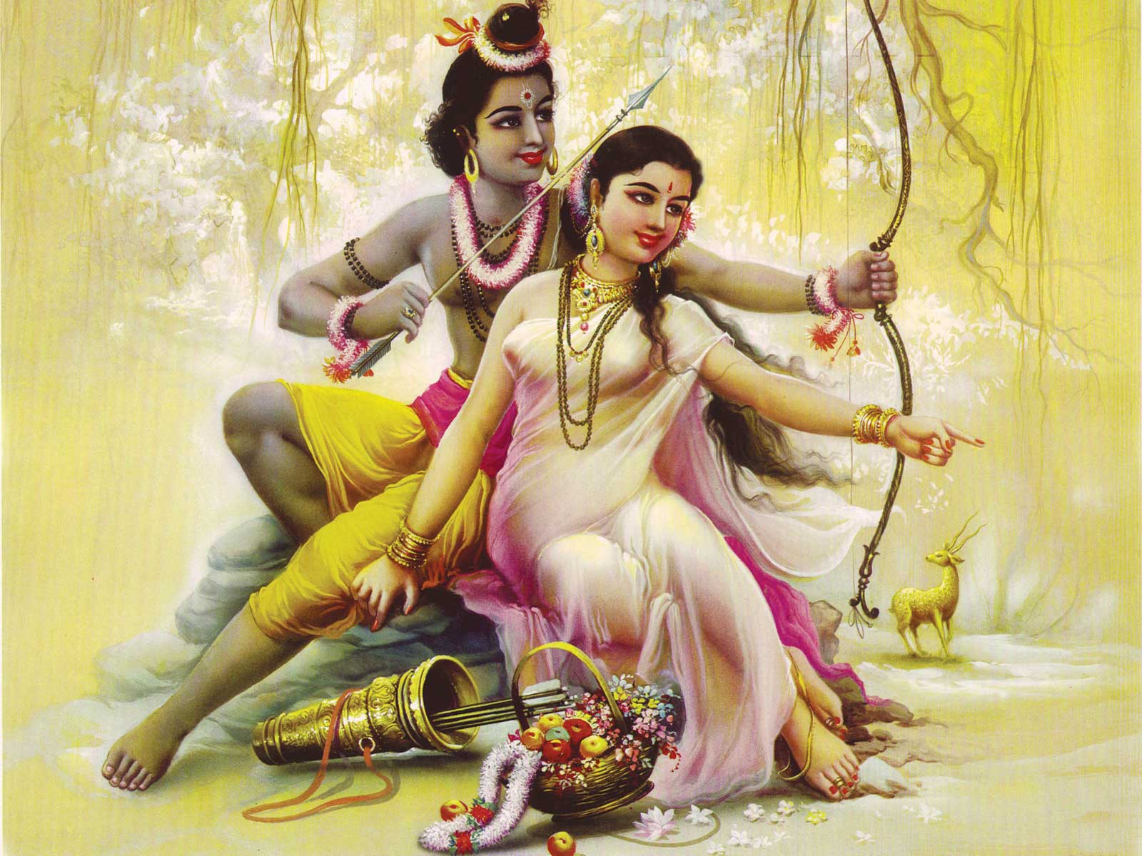 1600x1200 Rama Sita HD Wallpaper Download