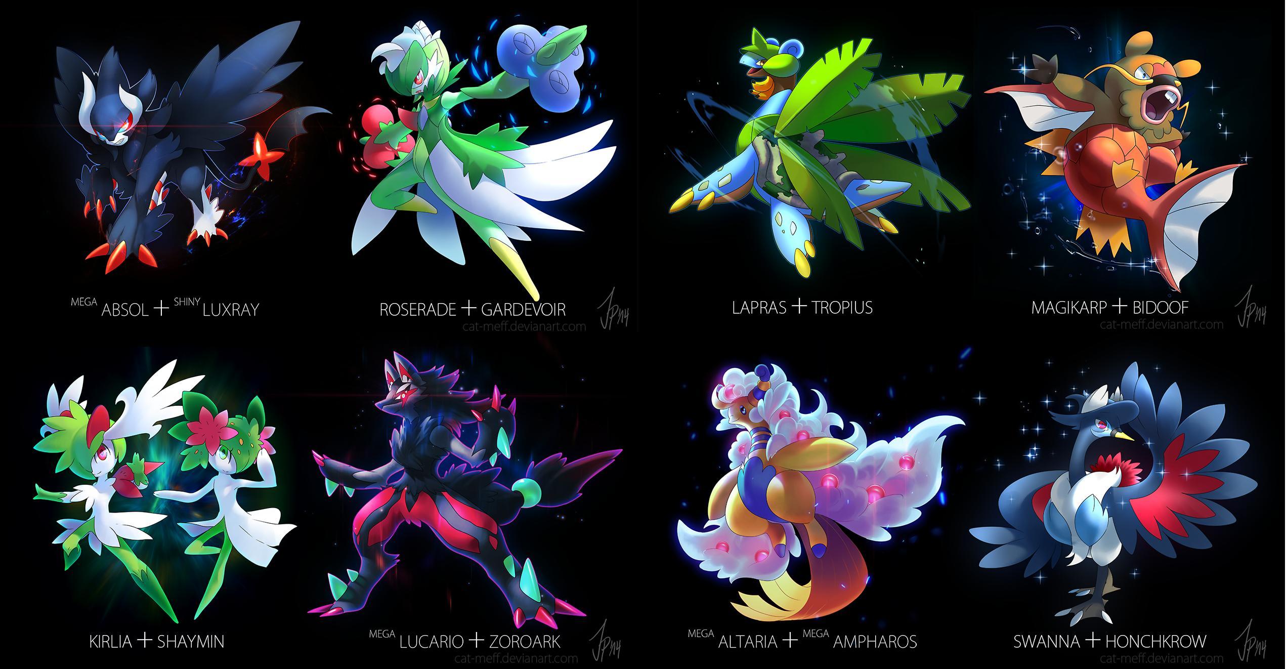 2542x1322 Pokemon Fusion Wallpaper
