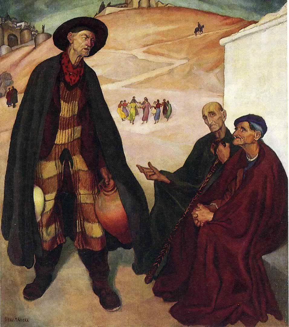 956x1080 En las afueras de Toledo (los viejos) por Diego Rivera. Diego rivera art, Frida and diego, Diego rivera