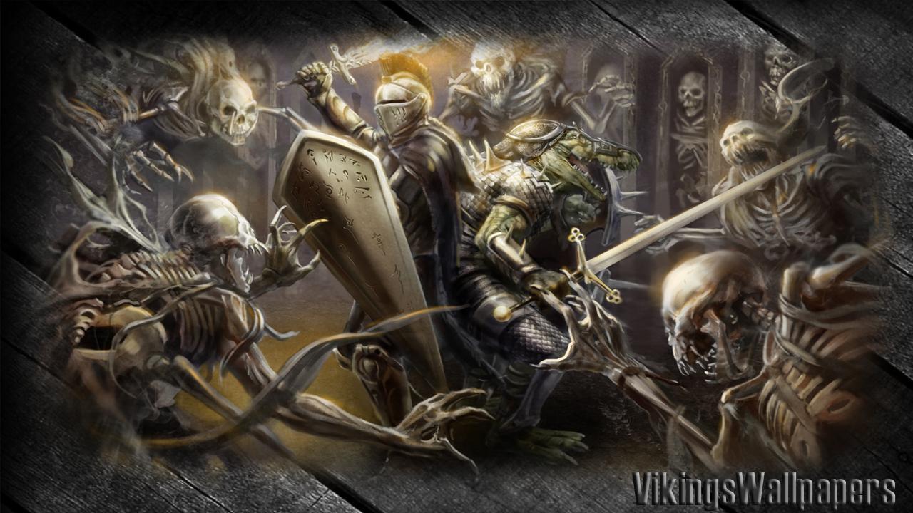 1280x720 Medieval Shield Wallpaper for Android