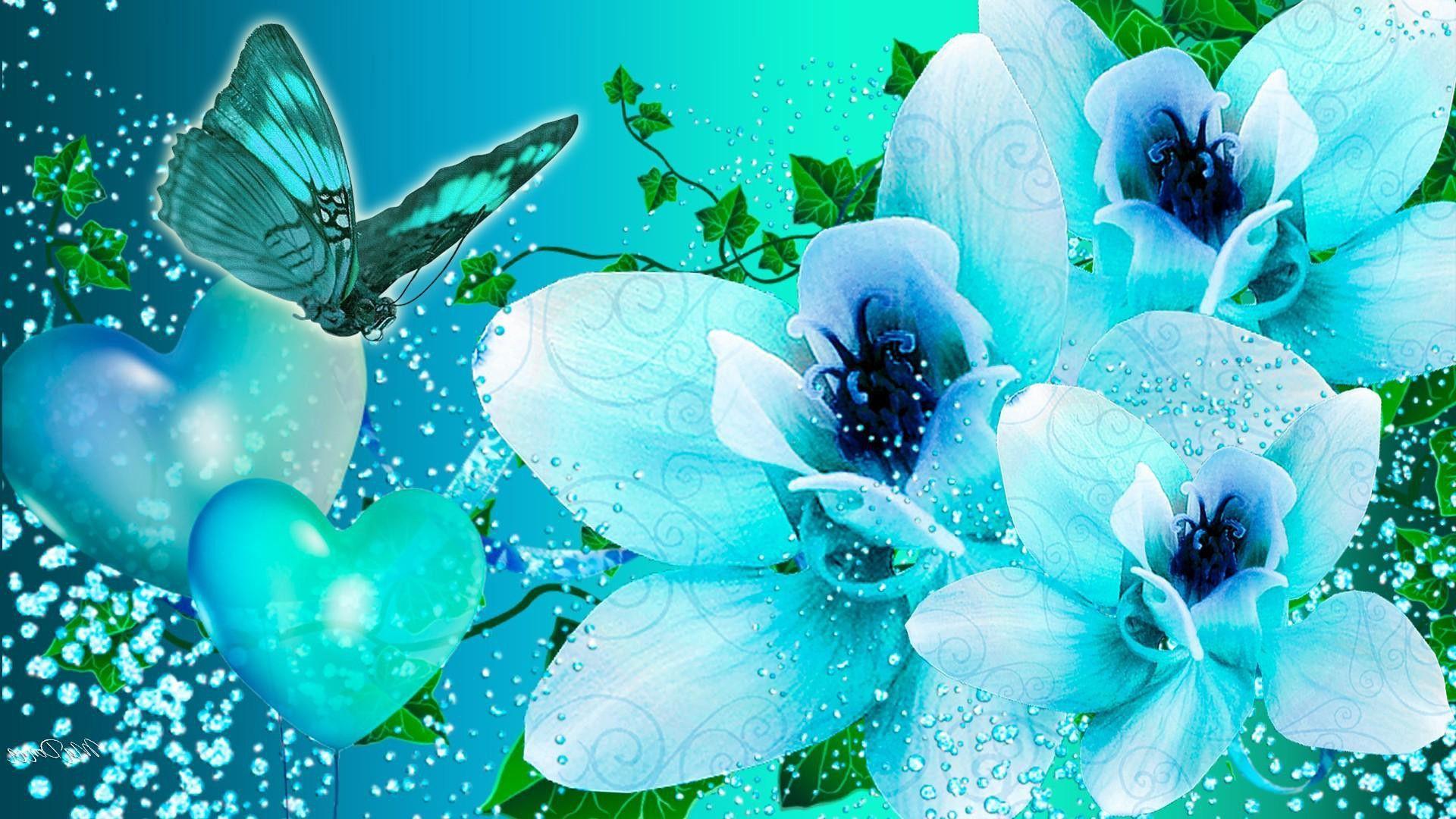 1920x1080 Blue Butterfly HD Wallpaper Tải xuống miễn phí