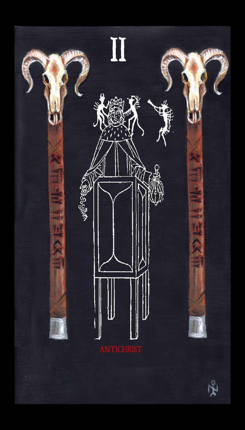 800x1400 Antichrist Two Of Wands Tarot Cards Wallpaper