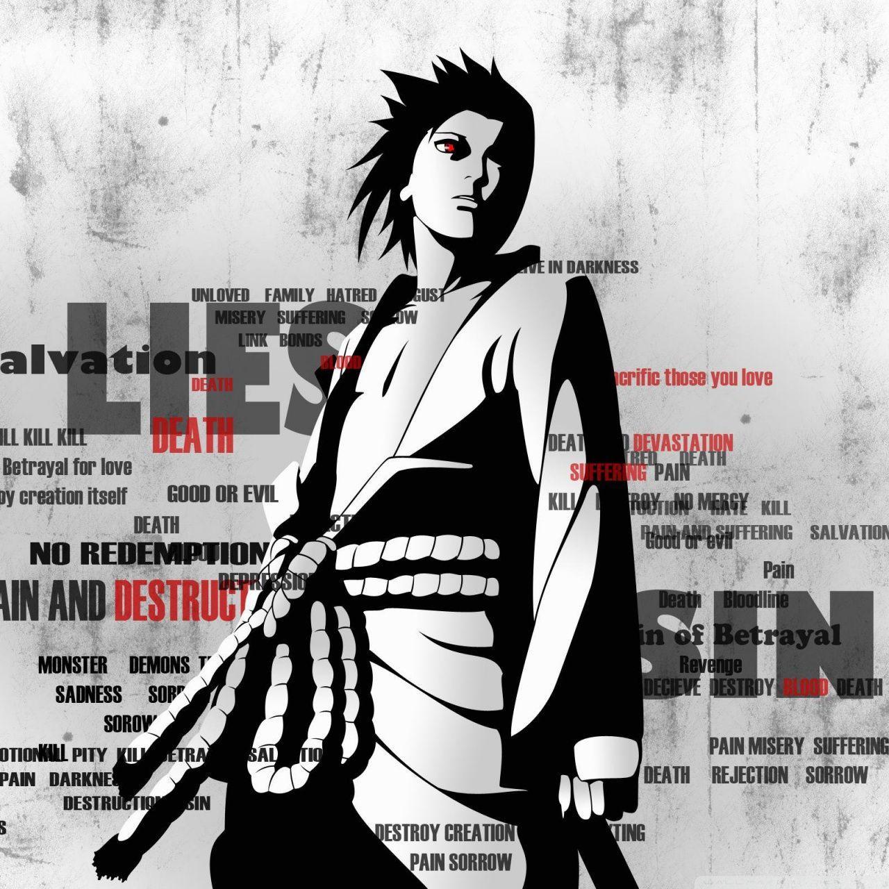 1280x1280 Sasuke Mobile Wallpaper