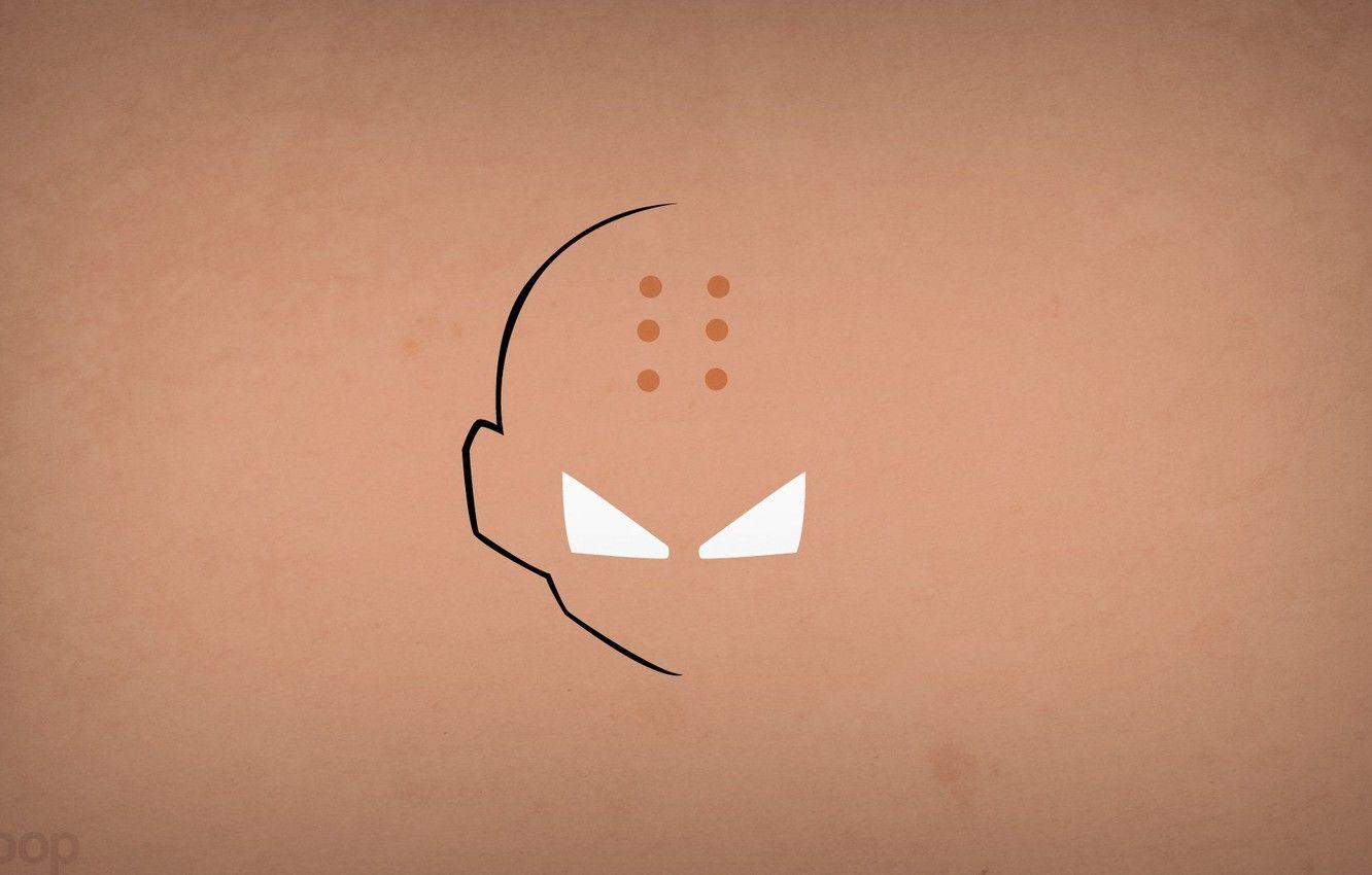 1332x850 Wallpaper minimalism, blo0p, Dragon Ball Z, Krillin image for desktop, section минимализм
