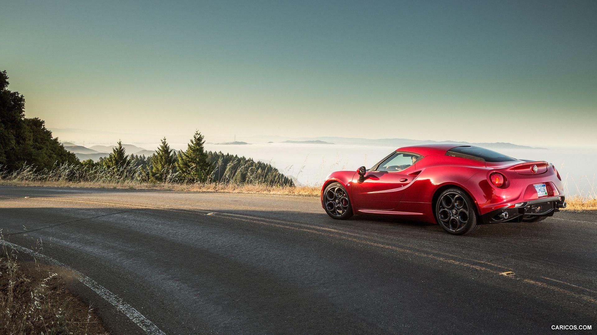 1920x1080 Alfa Romeo 4C (US Spec) Red. HD Wallpaper