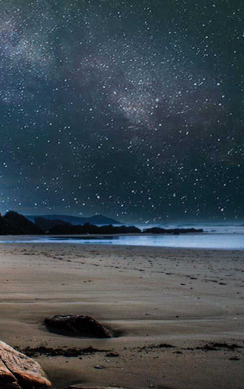 840x1336 Download Beach, seashore, starry night, calm wallpaper, 840x iPhone iPhone 5S, iPhone 5C, iPod Touch