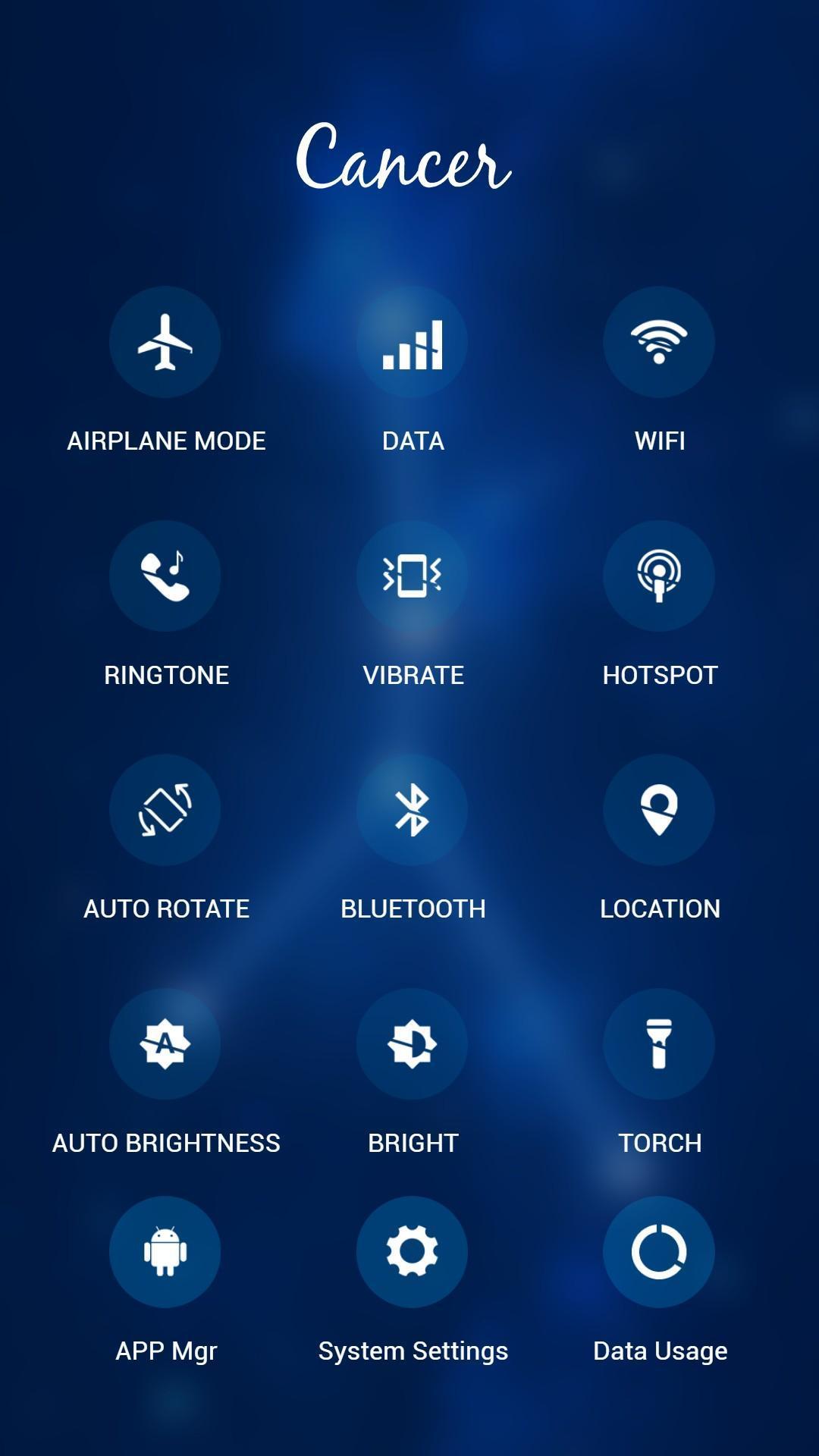 1080x1920 Glitter Cancer Constellation Theme & Wallpaper for Android