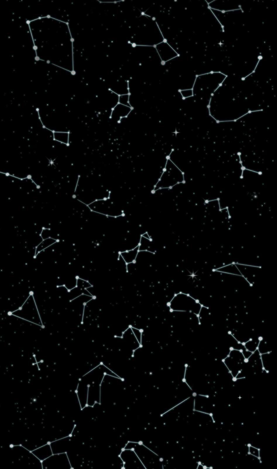 947x1600 Spaces. Constellations, Night sky wallpaper, Vintage style wallpaper