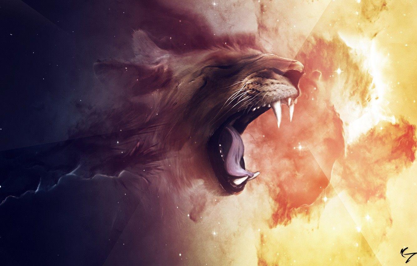 1332x850 Wallpaper space, Leo, mouth, constellation image for desktop, section кошки