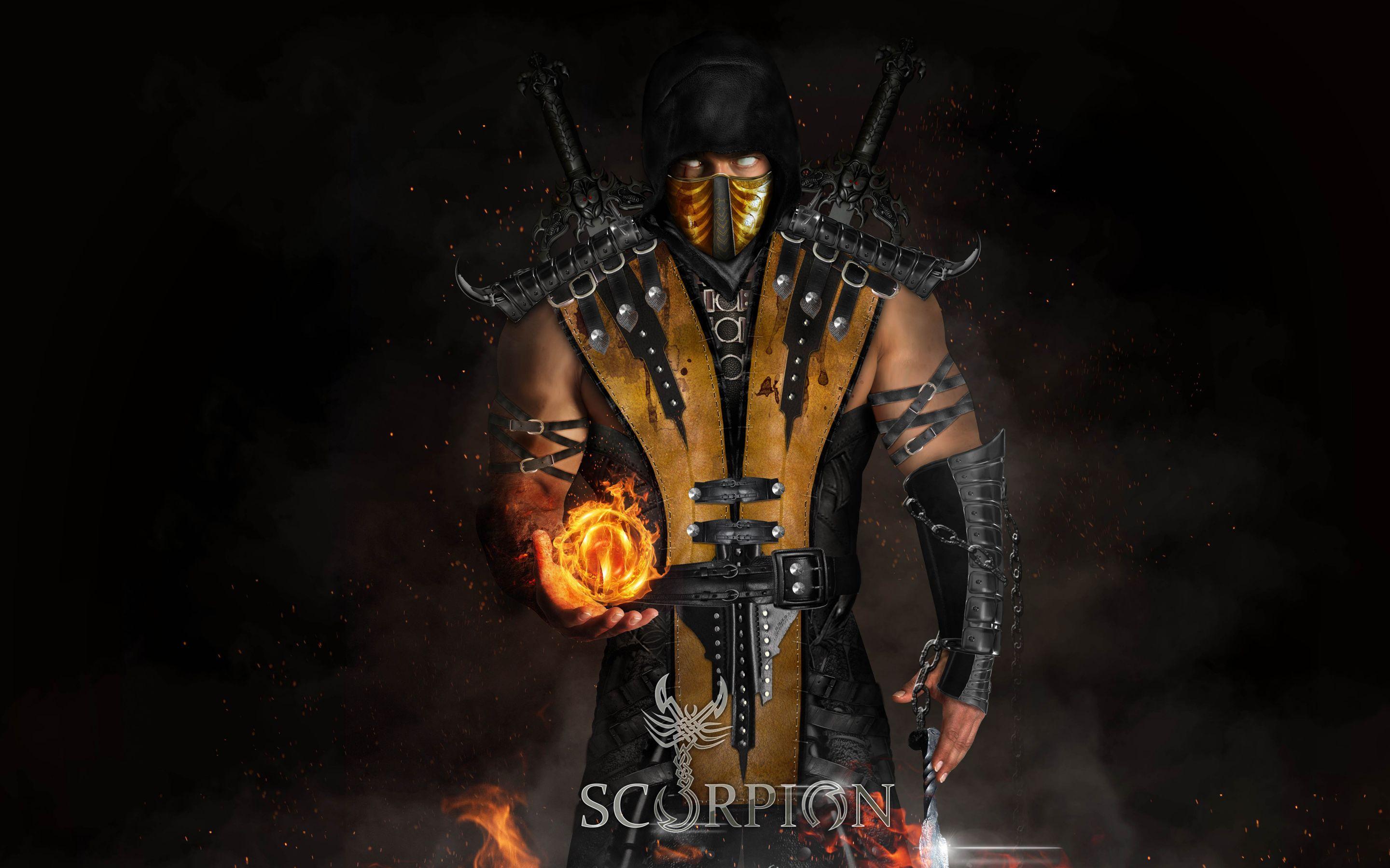 2880x1800 Download Mortal Kombat 9 Scorpion HD desktop wallpaper High