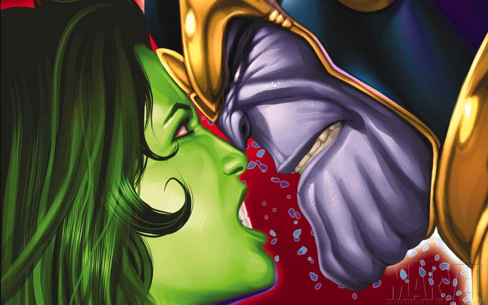 1920x1200 She hulk thanos wallpaper