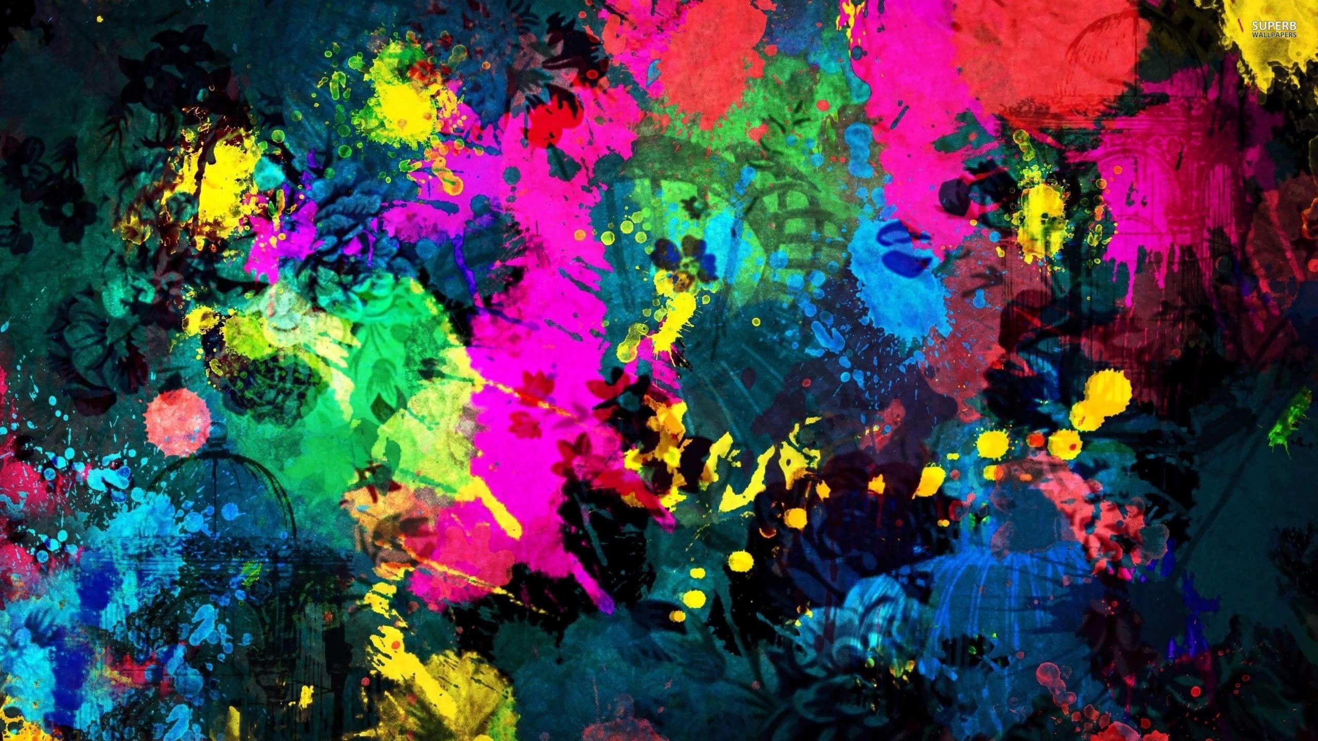2560x1440 Paint splatter wallpaper wallpaper - Abstract art wallpaper, Art wallpaper, Abstract