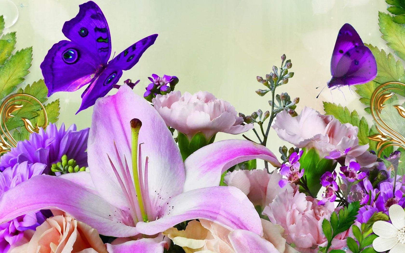 1680x1050 Free download Spring Flowers And Butterflies Wallpaper The Art Mad Wallpaper [1920x1080] for your Desktop, Mobile & Tablet. Explore Flower Butterfly Wallpaper. Pretty Butterfly Wallpaper, HD Butterfly Wallpaper, Wallpaper with Butterflies