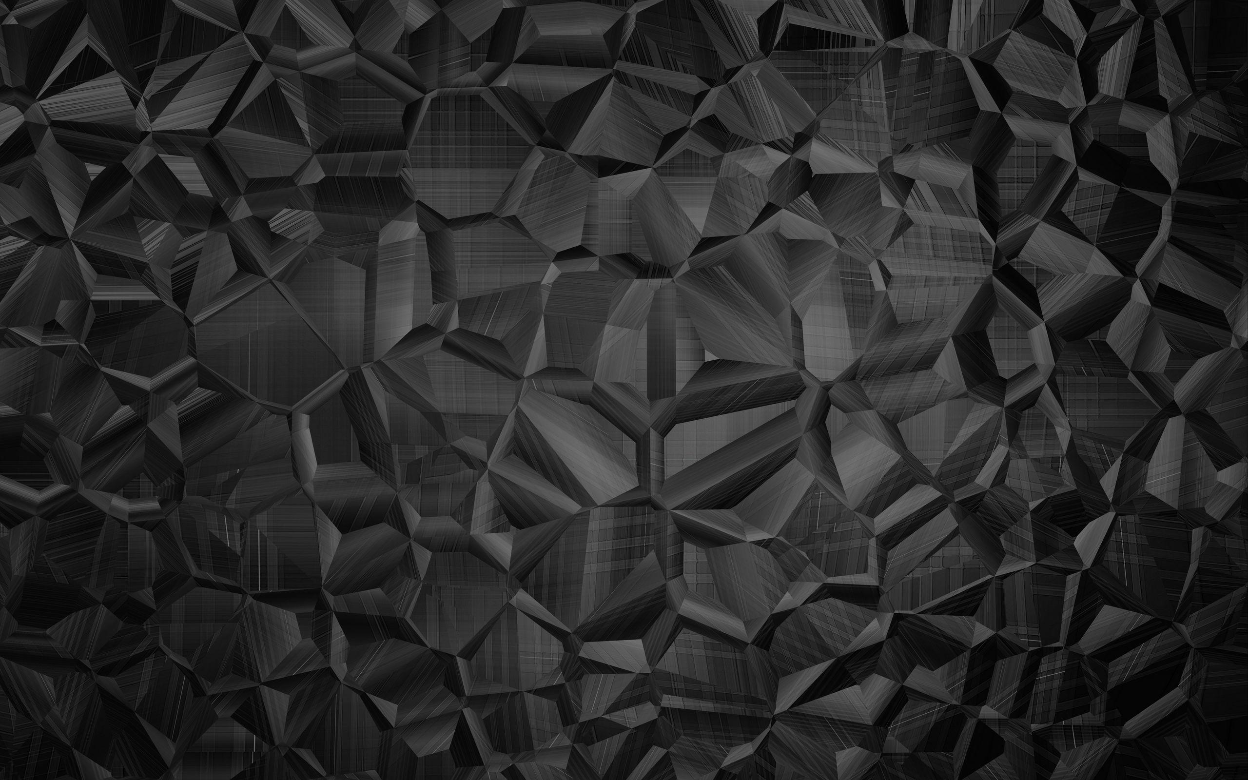 2560x1600 Download wallpaper 2560x1600 polygon, surface, black widescreen 16:10 HD background