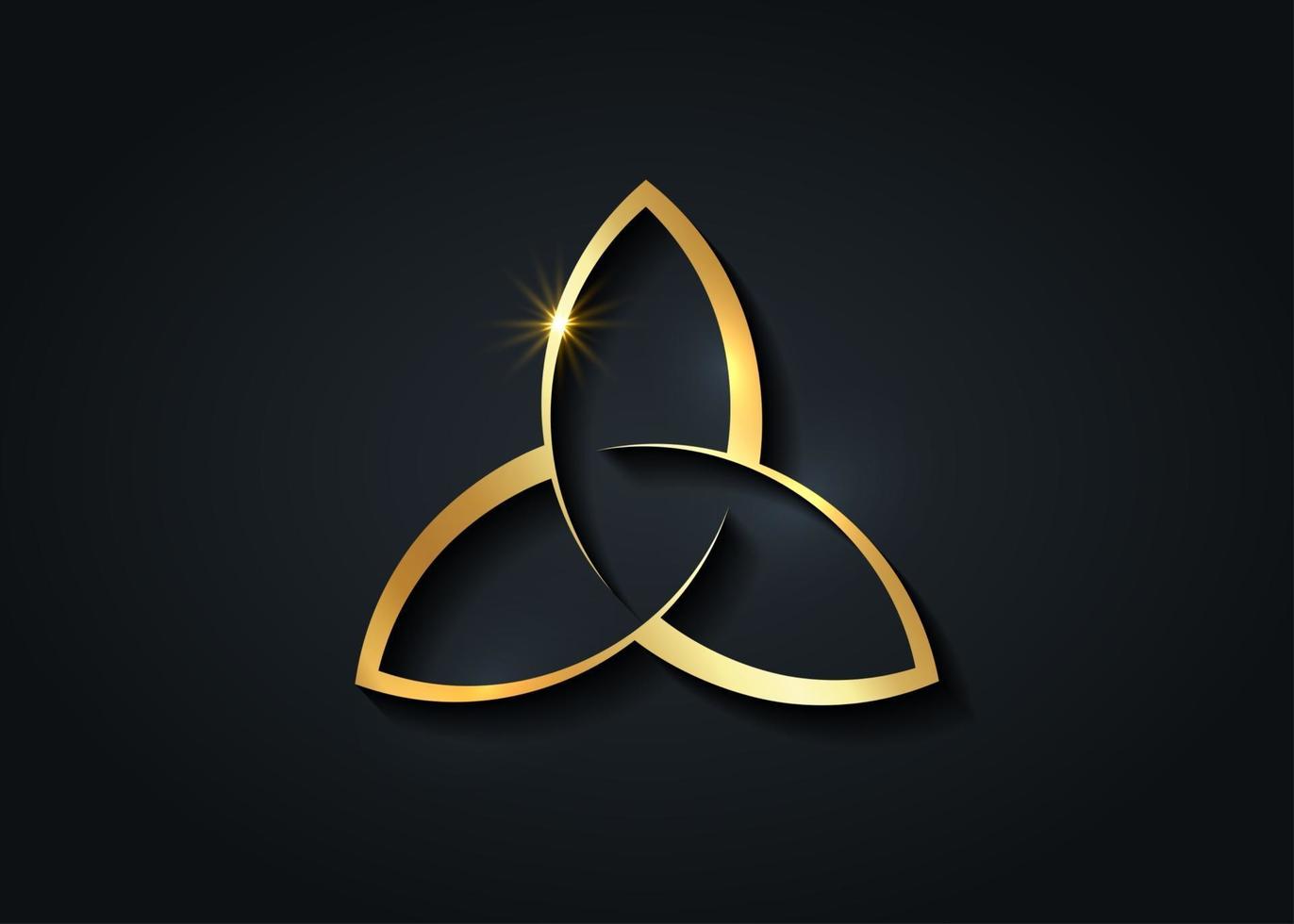 1372x980 Triquetra gold logo, Trinity Knot, Pagan Celtic symbol