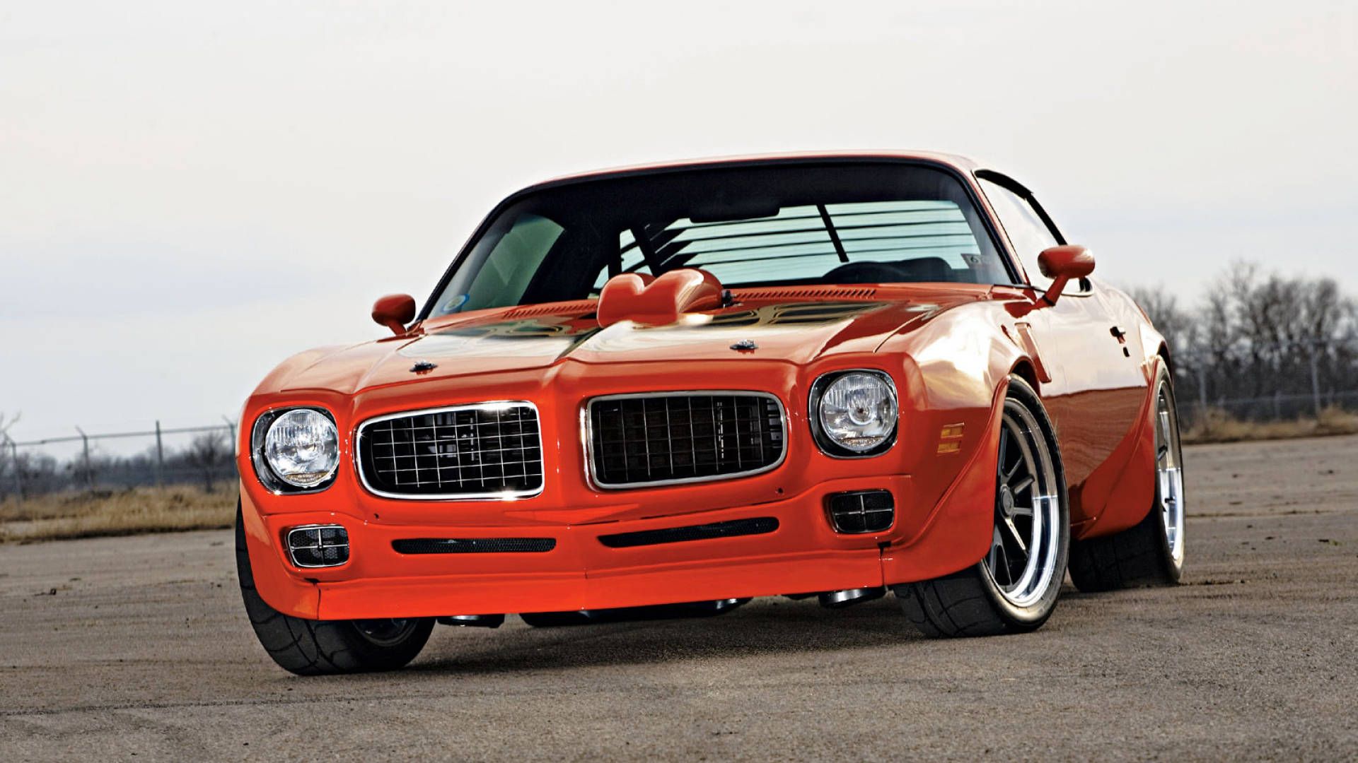 1920x1080 Ladda ner Orange Pontiac Firebird Trans Am Wallpaper