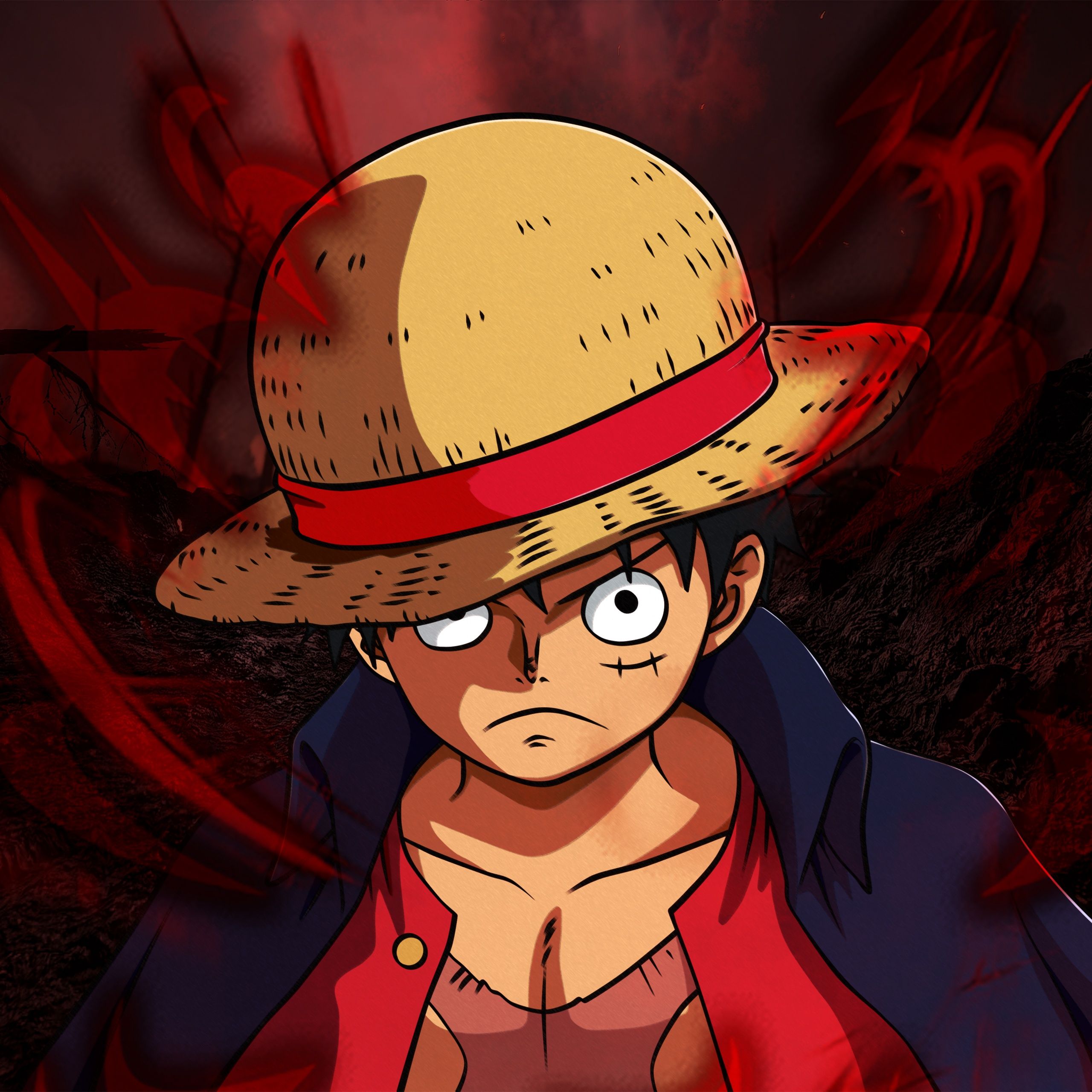 2560x2560 Ultra HD Monkey D Luffy HD Wallpaper Monkey D Luffy' Neon Sign, Luffy Logo, HD Phone