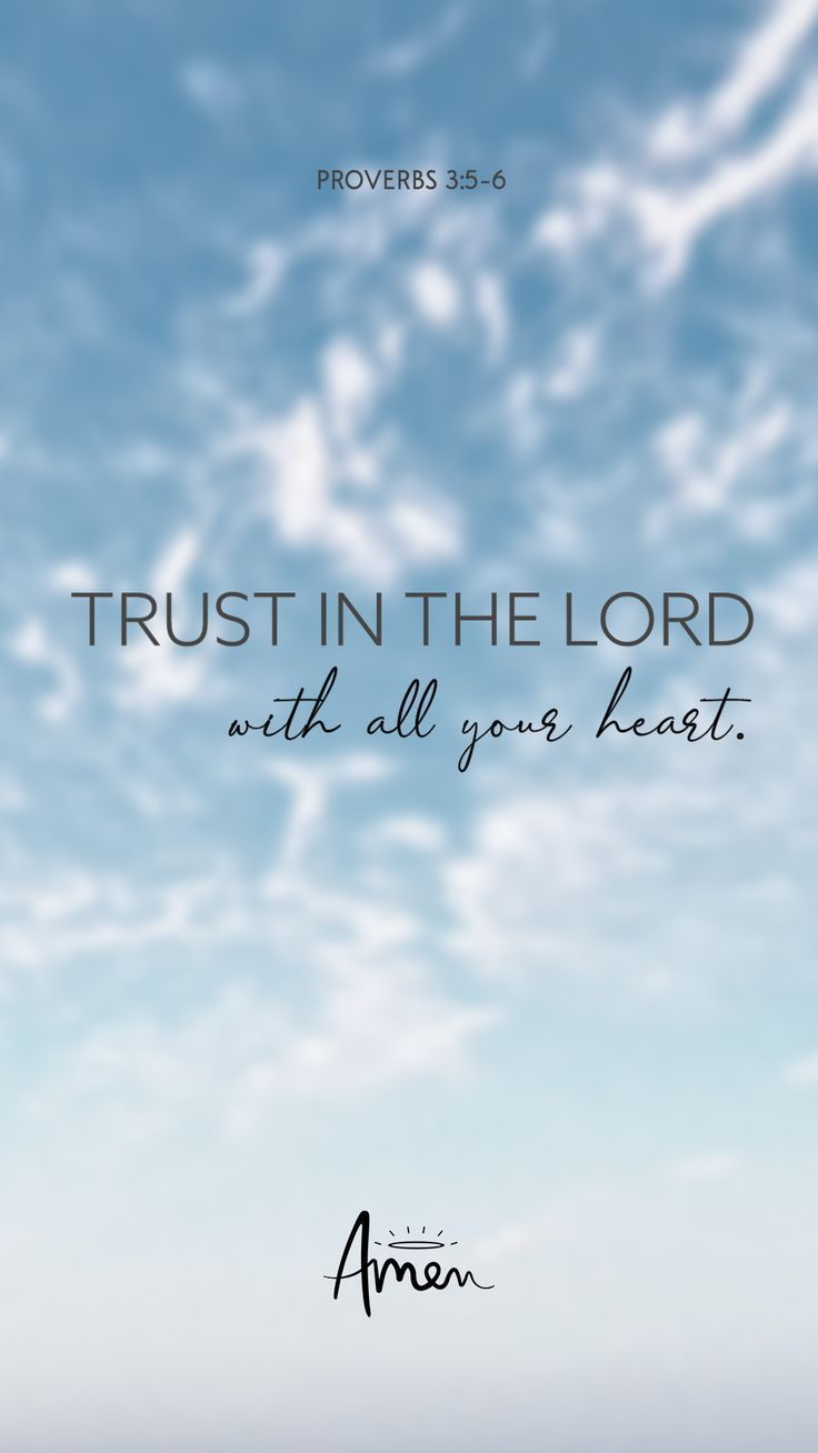 736x1308 Trust In The Lord With All Your Heart. Proverbs 3:5 6