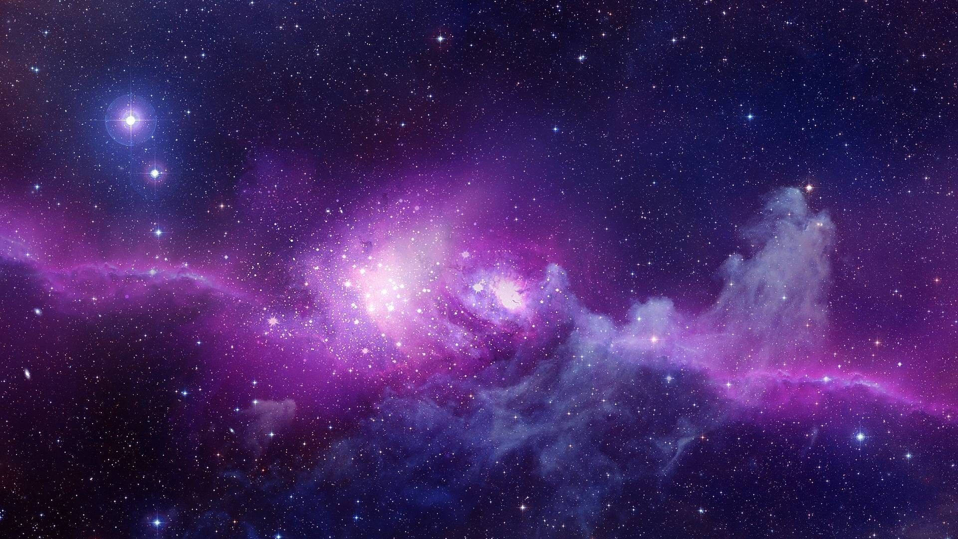 1920x1080 Cute Purple Galaxy Wallpaper