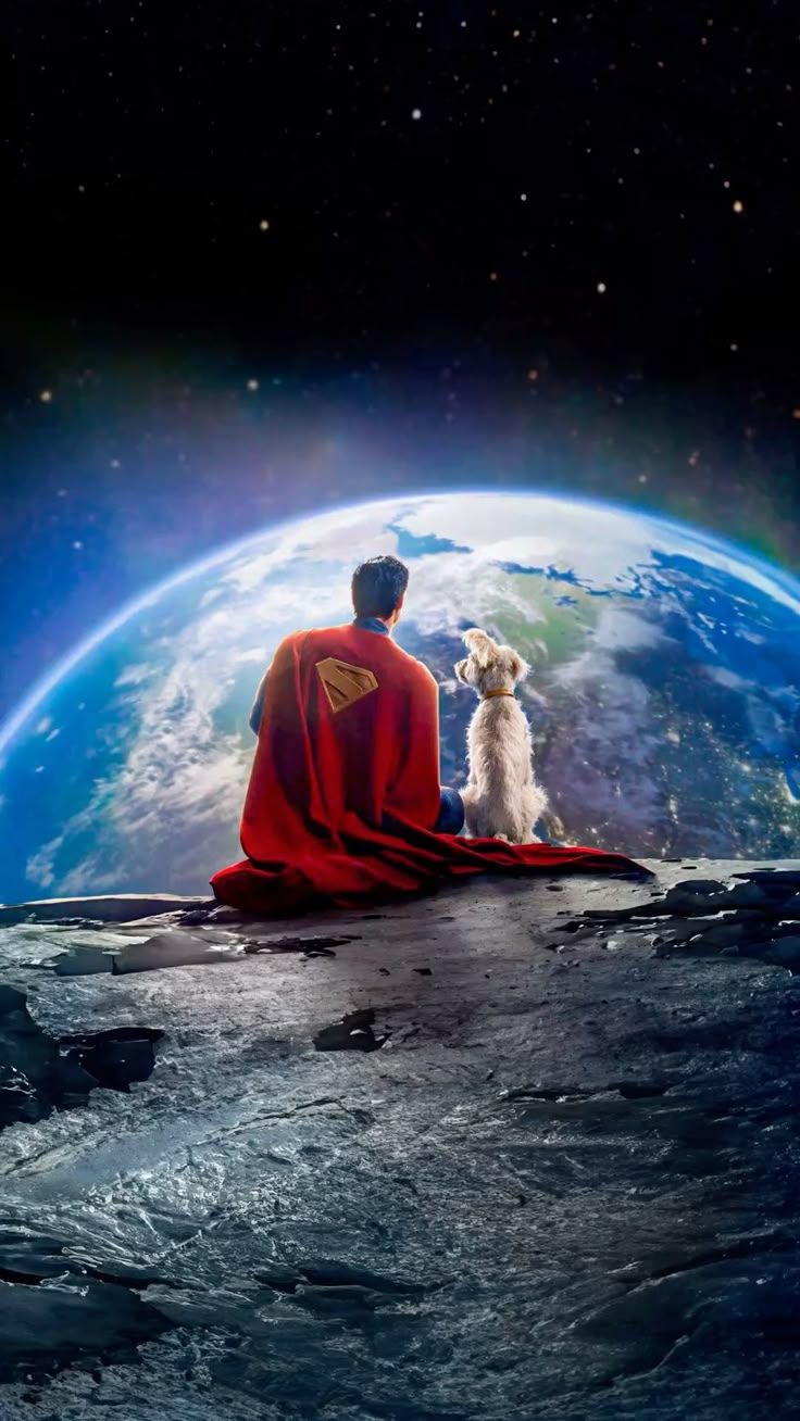736x1308 Superman Legacy: Superman and Krypto Wallpaper