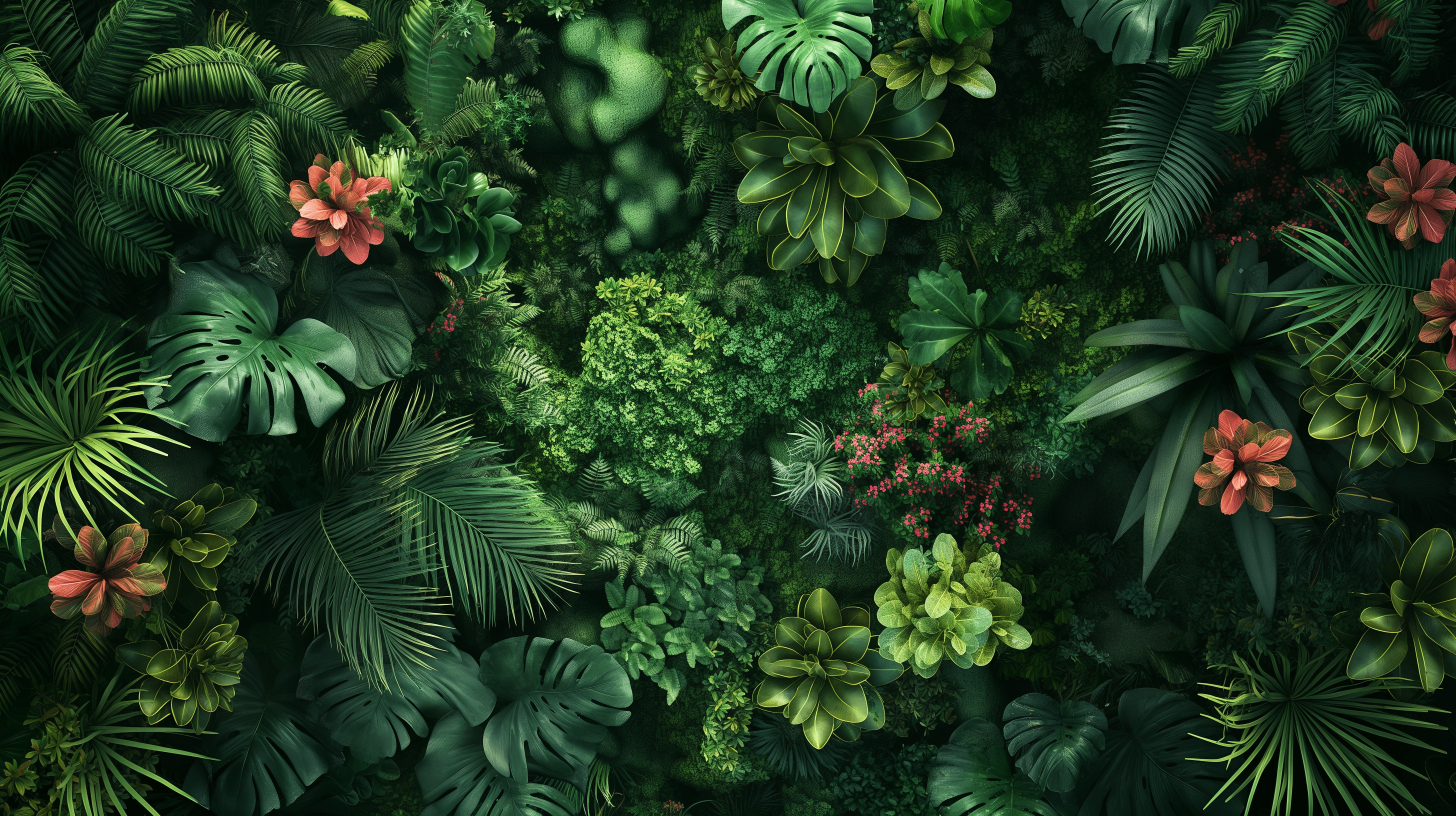 2912x1632 Dense Foliage Mural Wallpaper