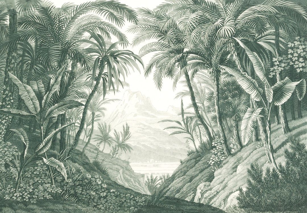 1080x748 Jungle' Removable Mural. Green Jungle Self Adhesive Mural