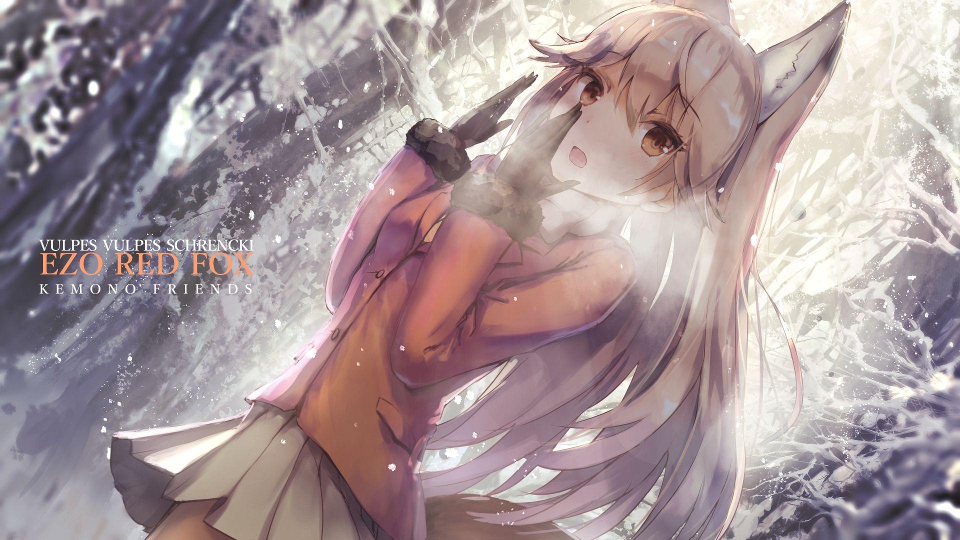 1920x1080 missile228 kemono friends ezo red fox animal ears kitsune pantyhose tail wallpaper